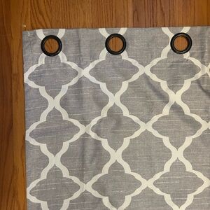 Grey Patterned Blackout Curtains (2 panels)